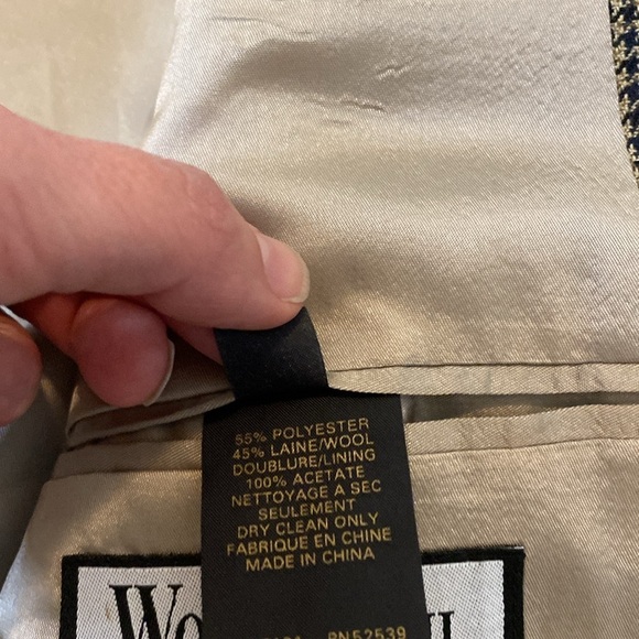 Vintage Wool Touch Men’s Wool Blend Houndstooth Blazer, Size 40R - Picture 11 of 11